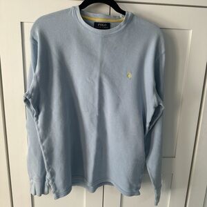 Polo by Ralph Lauren Light Blue Crewneck Sweater with Yellow Pony